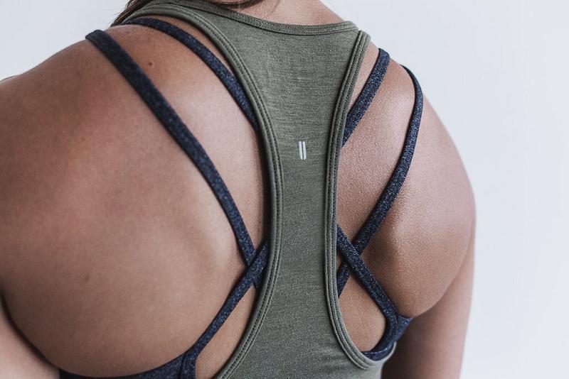 Women's Nobull WoRacerback (CLASSIC Colors) Tanks Olive | SG X3219Y